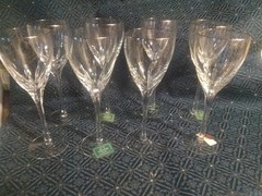 Lenox Firelight Platinum Rim Crystal Wine Water Glasses (Set Of 8) 8 1/2
