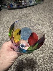 Marano Rainbow Colorful Venezia Carullo Collection Polychrome Wine Glass-Rare!