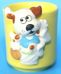 Relpo Dog Tumbler Toothbrush Holder Retro Japan Pup Vintage Ceramic Bathroom