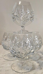 GORHAM CRYSTAL CHERRYWOOD BRANDY GLASS USED SET OF 4