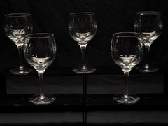 Lenox Candleglow Cut Crystal Wine Glasses 6.125″ Vintage Set of 4 + Free Spare