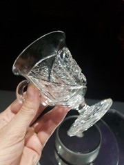Footed Punch Cup American Brilliant Period Cut Glass Crystal Bergen Monticello