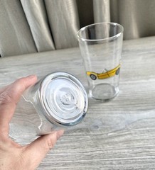 Vintage Mobil Gas Oil Drinking Glasses Austin Healey MGA-1600 Car Collector