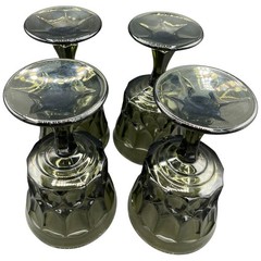 Vintage Noritake Perspective Smoky Olive Green Water Goblets Set of 4