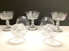 VINTAGE TIFFIN FRANCISCAN HIGH QUALITY CRYSTAL GLASSES LOT OF 5