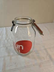Vintage Sun Tea brewing Jar Glass 3 Liter Hinged Wire Latch Top Sun Tea