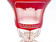 Bohemian Early Bohemian Red cut to Clear Scenes of early Vienna 1773-1859