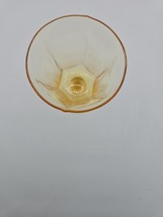 Vtg Lenox Golden Honey/Amber Yellow Goblet From Antique Yellow Collection