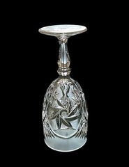 Vintage Bohemian Czech Cut Crystal 13” Decanter w/ Wine Glasses Pinwheel Mint