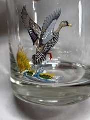 6 Vintage signed *Ned Smith* Game Birds OLD-FASHIONED Glasses – 3.5″ high