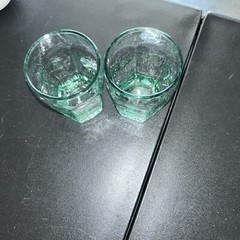 Set Of 3 Vintage Chivalry Ice Green Juice Glasses By Libbey 3.75” 2000-2009