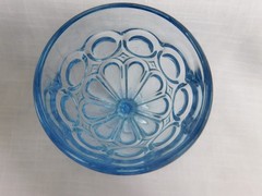 i7 – Fostoria Glass Co. USA Moonstone Lt. Blue Wine Glasses Lot of 4