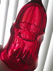 Fostoria Argus Ruby Red Footed Iced Tea Glasses – set of 2 ~ Excll!!