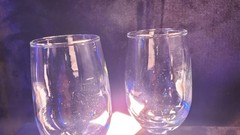 6.25 Inch Crystal Stemware Wine Glasses Set of 2 Crystal Clear