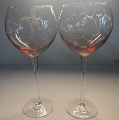 Lenox? Heather Cut Vines Stemmed Clear Balloon Wine Glass Set Of 2