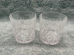 Crystal Double Old Fashioned Glasses by Godinger Dublin Collection – Set of 2