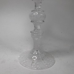 2017 Kenny Pieper Studio Glass White Cane Latticino Goblet