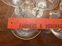 Golden Lace by Fostoria Champagne Tall Sherbert Set of 10 Vintage Etched w/Gold