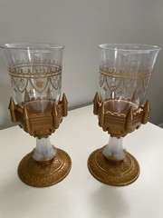 Set Of 2 Disney Beauty & The Beast Princess Light Up Goblets, Cup Castle Chalice