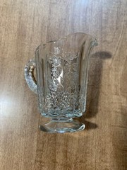 Lot of 4 Clear Glass Flowered And Various Patterns