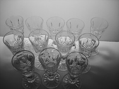 SET OF 12 WATERFORD CRYSTAL KENMARE CORDIAL / VODKA / SHOT GLASSES 3 7/8 INCH