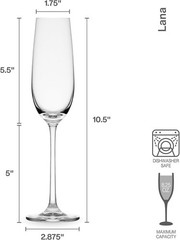 Sophisticated Conical Champagne Flutes – Set of 4, 8.25 oz for Luxurious Toasts