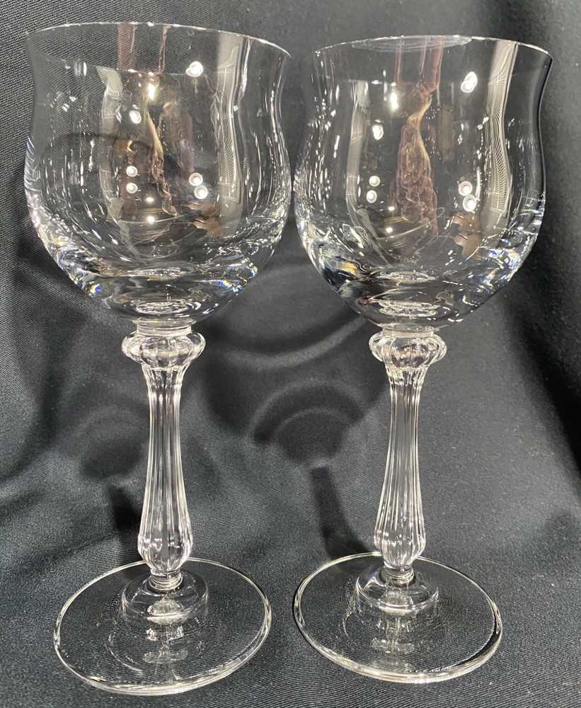 Mikasa ARDMORE Tulip Shaped Water/Wine Glasses~Set of 2~8 Ozs~Stunning!