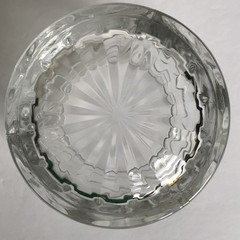 Crystal Double Old Fashioned Whiskey Glass Tumblers 8 Oz Star Blossom 3.5″ Set 4