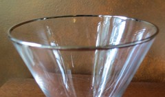 Tiffin Montclair Platinum Trim #17651 Stem 7” Water Goblet(s)