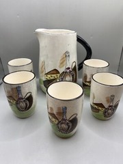Vintage Royal Sealy MCM Sangria Wine Cheese 6 Piece Set Capri