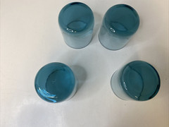 New 11 oz Libbey Glass Blue Original Box Set of 4
