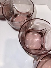 8 Vintage Libbey Imperial Plum Double Old Fashioned Glasses Tumblers Mint!