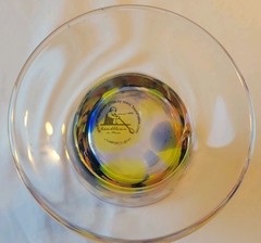 Hand Blown Confetti Art Glass Footed Drinkware Tumbler 1 Source