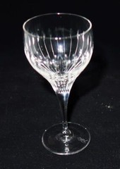 Rosenthal Crystal, Lotus Cut, Leaf & Line Cut, Wine Glass, 6 1/2″