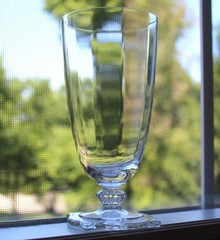 Vintage Heisey Carcassonne #3390 Footed Soda Iced Tea Glass 12 oz Wide Optic