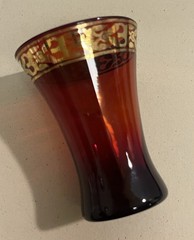 Set Of Four Vintage Bohemian Czech Jewel Tone Cordial Or Shot 2 Fl Oz Glasses