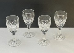 Royal Briefly Gainsborough 4-3/4” Sherry / Aperitif Crystal Glasses, Set of 4