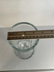 Soda Fountain Sundae Tall Heavy Pedestal 12 Panel Vintage Depression Glass Era