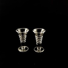 Egyptian Glass Champagne Flutes Set of 6