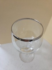 Lenox Weatherly Crystal Wine Glass with Platinum Rim Replacement 6″ Tall