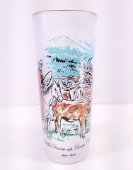 6 Vtg 1959 Rush To The Rockies Colorado Centennial Tumblers Complete Set 6.5″
