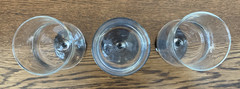 Lot of 3 VINTAGE 1970’s Ravenhead Arabesque Stemmed 4 oz. Liqueur Glasses MINT