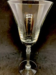 ANTIQUE Central Glass Works 1470 Clear Water (wine) Goblet 8.5″