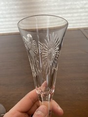 VTG WATERFORD Millennium Collection Crystal Toasting Flutes W/BOX 9.25″H SIGNED