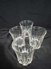 VINTAGE ANTIQUE CLEAR DOUBLE OLD FASHIONED ROCKS GLASSES LOT OF 8