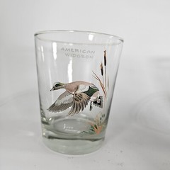 Vtg ORVIS Ned Smith Lot of 8 Glasses Set Ducks Hunting Man Cave Whiskey Cups