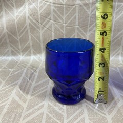 Vintage Viking Cobalt Blue Arlington Tumbler Drinking Glasses Set Of 2 EUC 4”