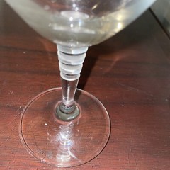 MILLER ROGASKA LAURA Crystal Wine Glass(es) Frosted Crystal Stem 8-1/2”