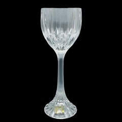 4 Mikasa Park Lane Crystal Hock Wine Glasses 8 1/4″ Ribbed Stem SN101 Retired