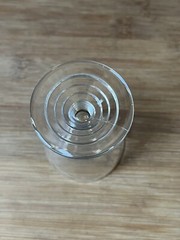 Hazel Atlas Pattern 110 Clear Wine Glass 3.75 in tall Ribbed Stem MCM